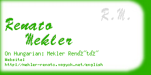 renato mekler business card